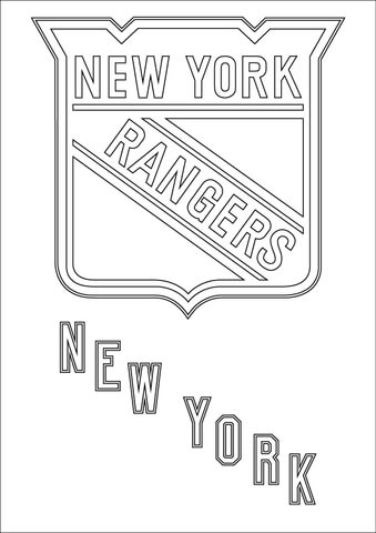 New York Rangers Logo Coloring Page